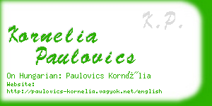 kornelia paulovics business card